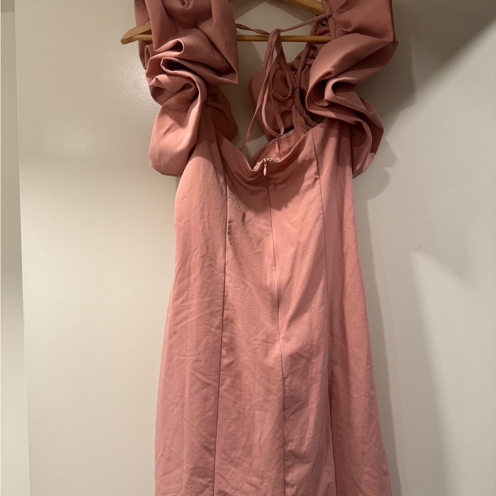 Fashion Nova Pink Ruffle Sleeve Mini Dress - Picture 3 of 5